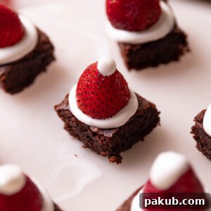 Brownie bites served on a white platter, showcasing their delightful and festive presentation.