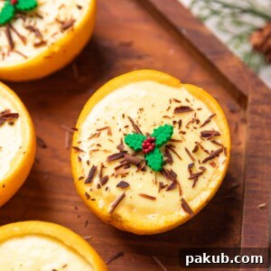 a close up image of orange posset dessert