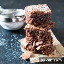 Fudgy Chickpea Flour Brownies