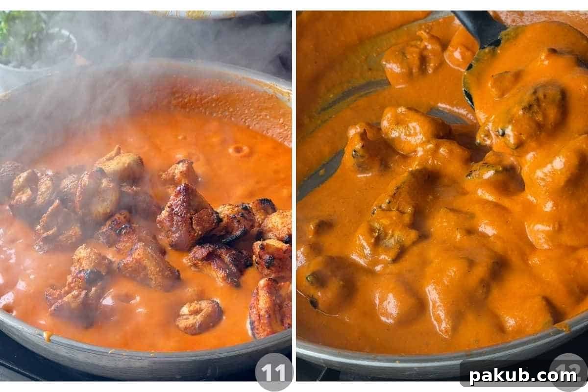 The Ultimate Creamy Butter Chicken 10 Stirring kasuri methi and fresh cream into butter chicken