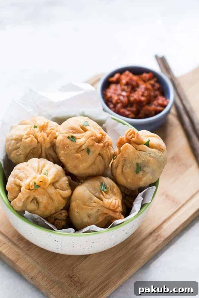 Vegetarian Chinese Potli Samosa Wontons: The Best Indo-Chinese Appetizer Crispy vegetarian Chinese Potli Samosa Wontons served with spicy Schezwan sauce, a perfect Indo-Chinese appetizer.