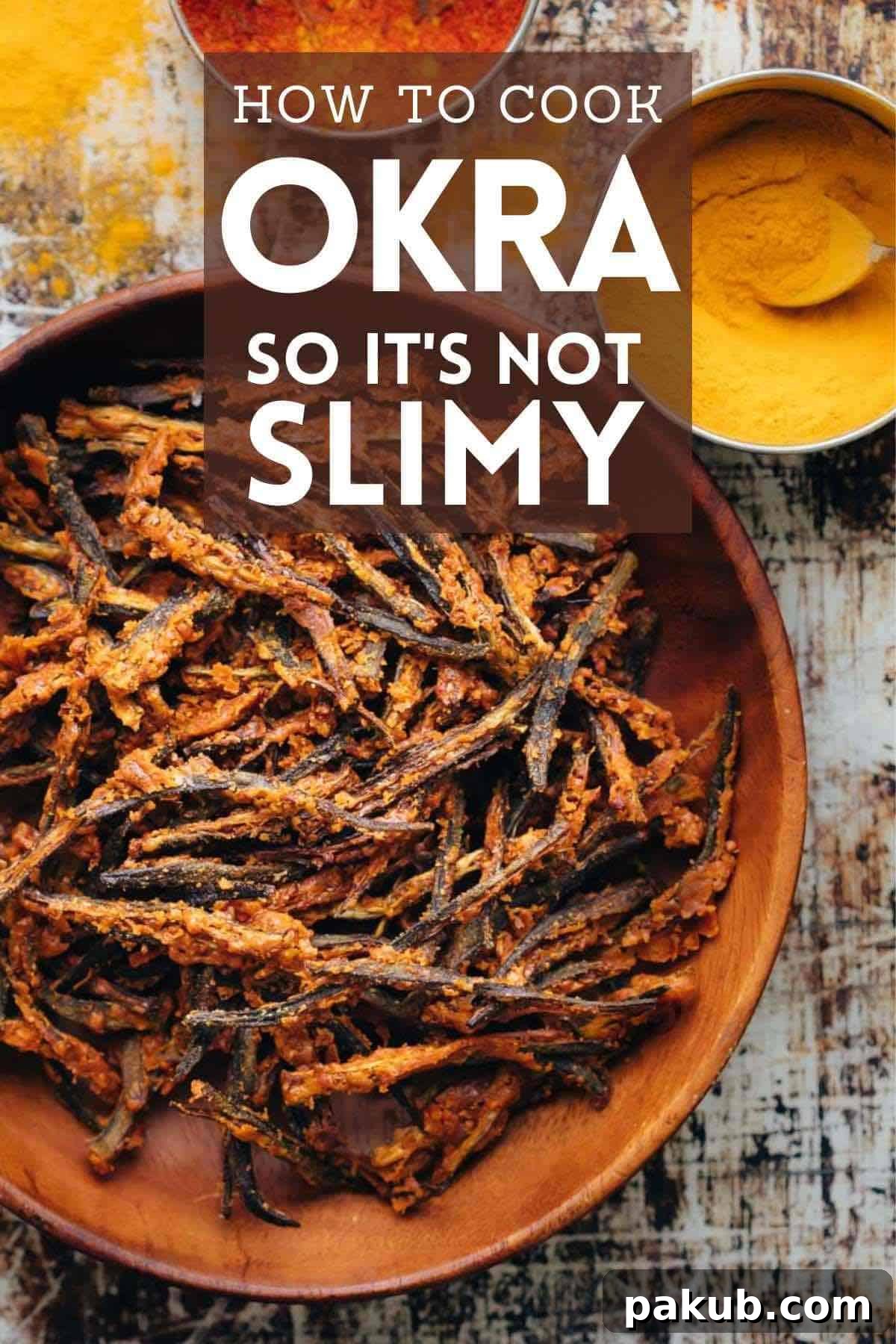 A second picture of vibrant kurkuri bhindi, showcasing its crispy texture against a rustic background