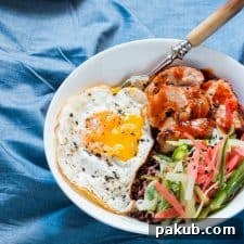 Lazy Girl's Schezwan Chicken in a white bowl.