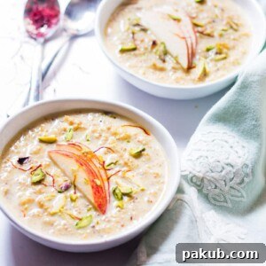 Healthy Quinoa Apple Kheer - a light and delightful dessert perfect for your family celebrations and festive gatherings.