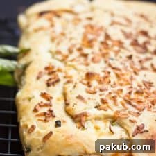 Ultimate Pizza Bread 2 Baked pizza bread served straight out of the oven