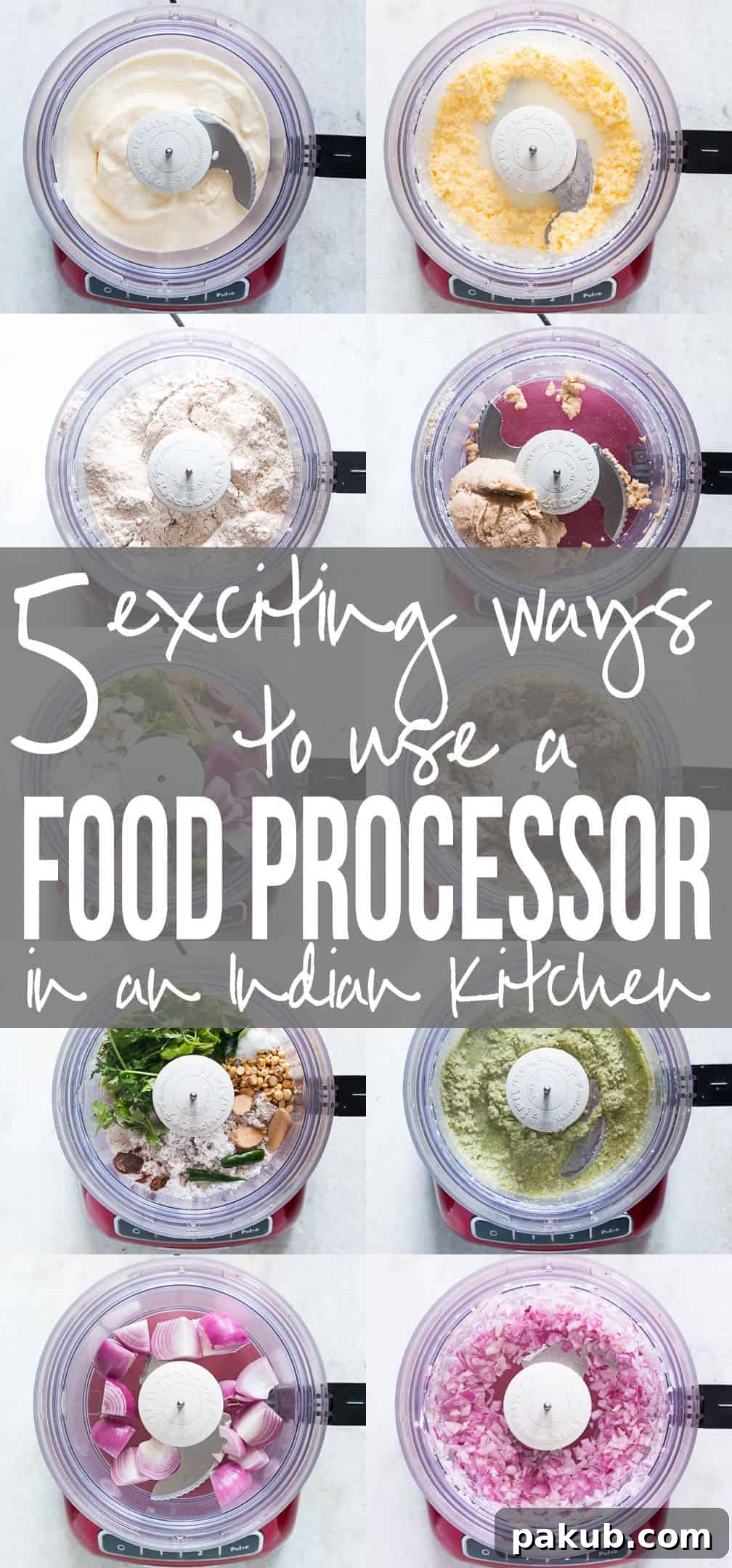 The Indian Kitchen's Secret Weapon: 5 Must-Try Food Processor Techniques 2 Looking to buy a food processor? Read my recommendations and find out 5 exciting ways to use a food processor in an Indian kitchen (mincing meat, churning butter, kneading atta dough, chopping, shredding etc)