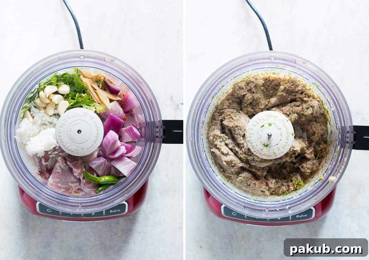 The Indian Kitchen's Secret Weapon: 5 Must-Try Food Processor Techniques 6 Grinding fresh meat for homemade kebabs and meatballs using a versatile food processor.