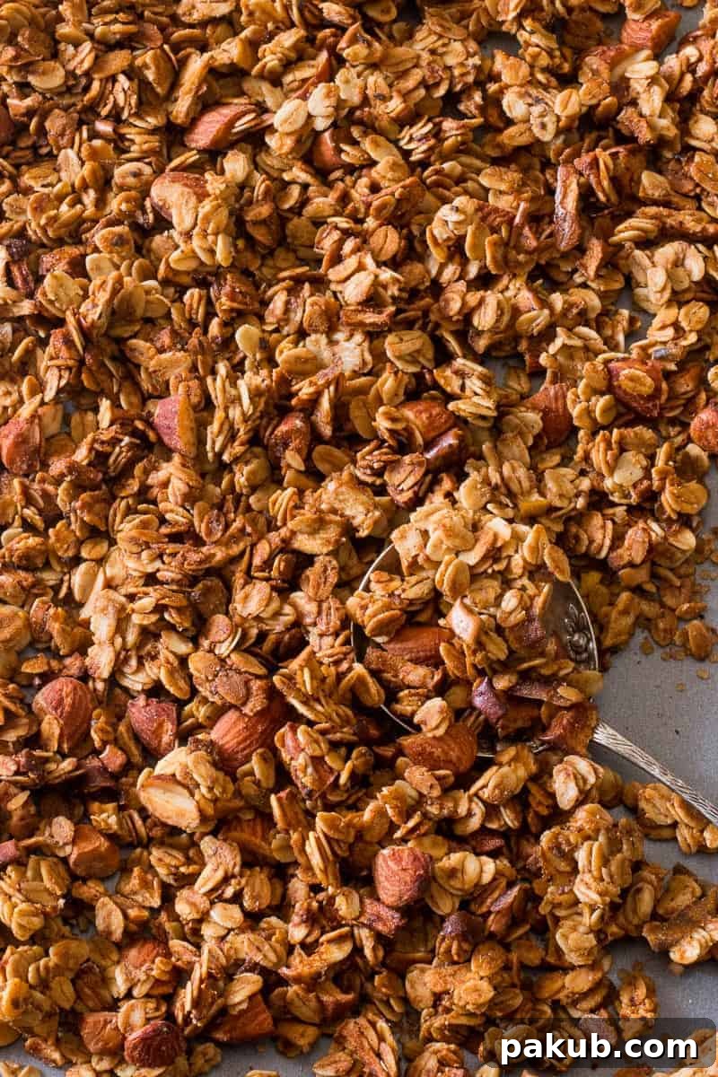 Easy apple pie granola made with fresh apples, because dehydrated apples just doesn't cut it. Breakfast or healthy snack, you pick! So perfect for fall and winter.