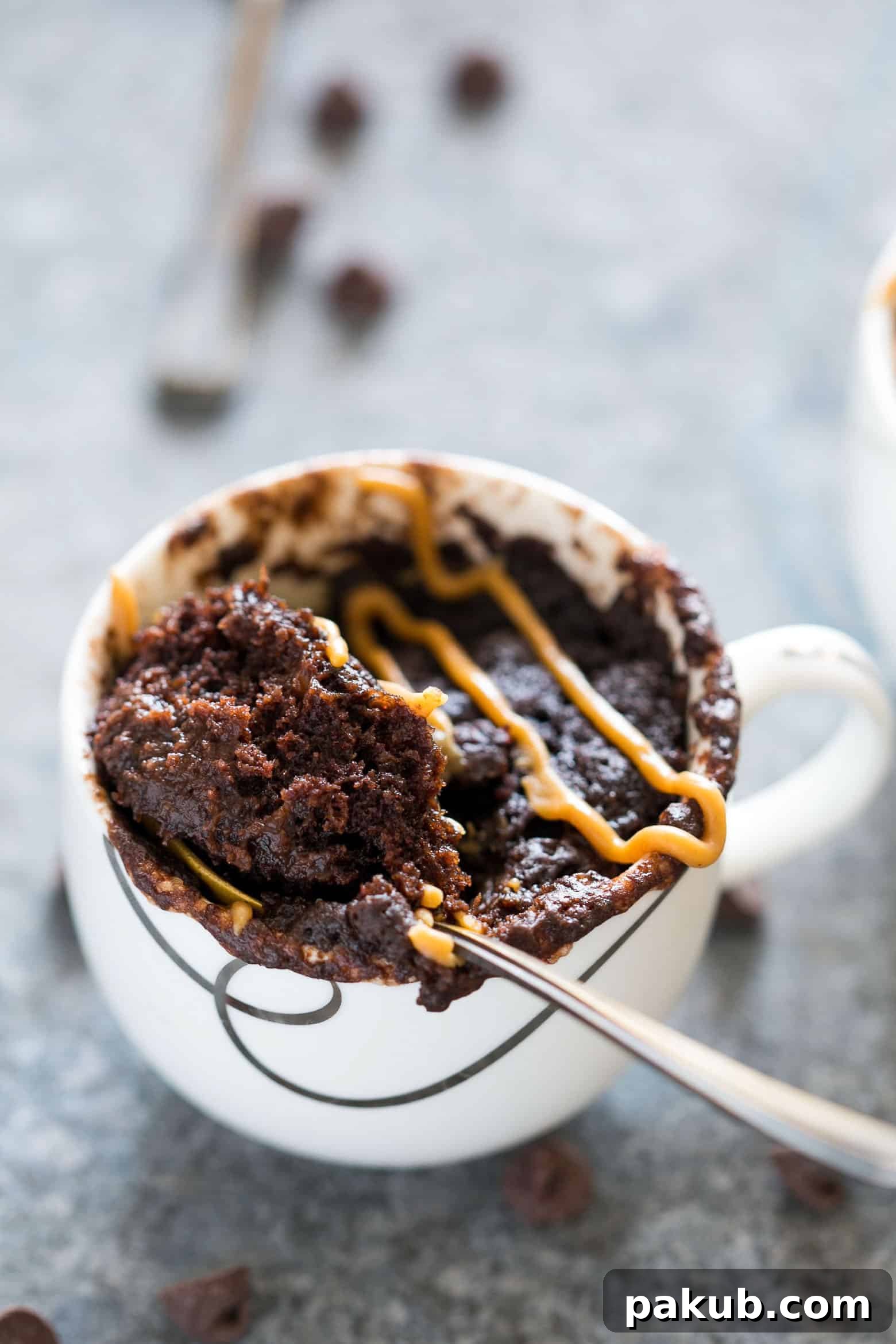 Luscious Eggless Banana Chocolate Peanut Butter Mug Cake 5 Eggless Banana Chocolate Peanut Butter Mug Cake, ready to be enjoyed.