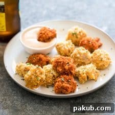 Baked Popcorn Chicken: KFC Flavor, No Fryer 5 Baked popcorn chicken made 2 ways and served with sriracha mayo.
