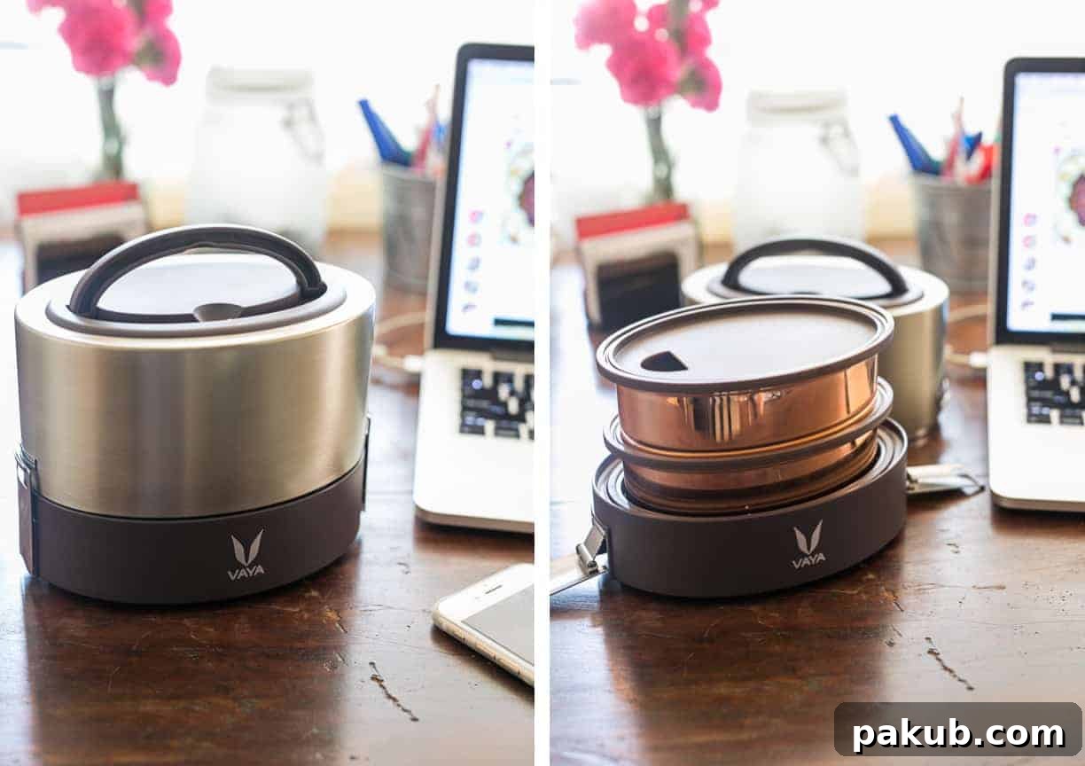Elevate Your Adult Lunches with Vaya Tyffyns 3 Looking for lunch box ideas for adults that also happen to be healthy and hearty? Take a look at some fun lunch boxes for adults that will keep you full till dinner!