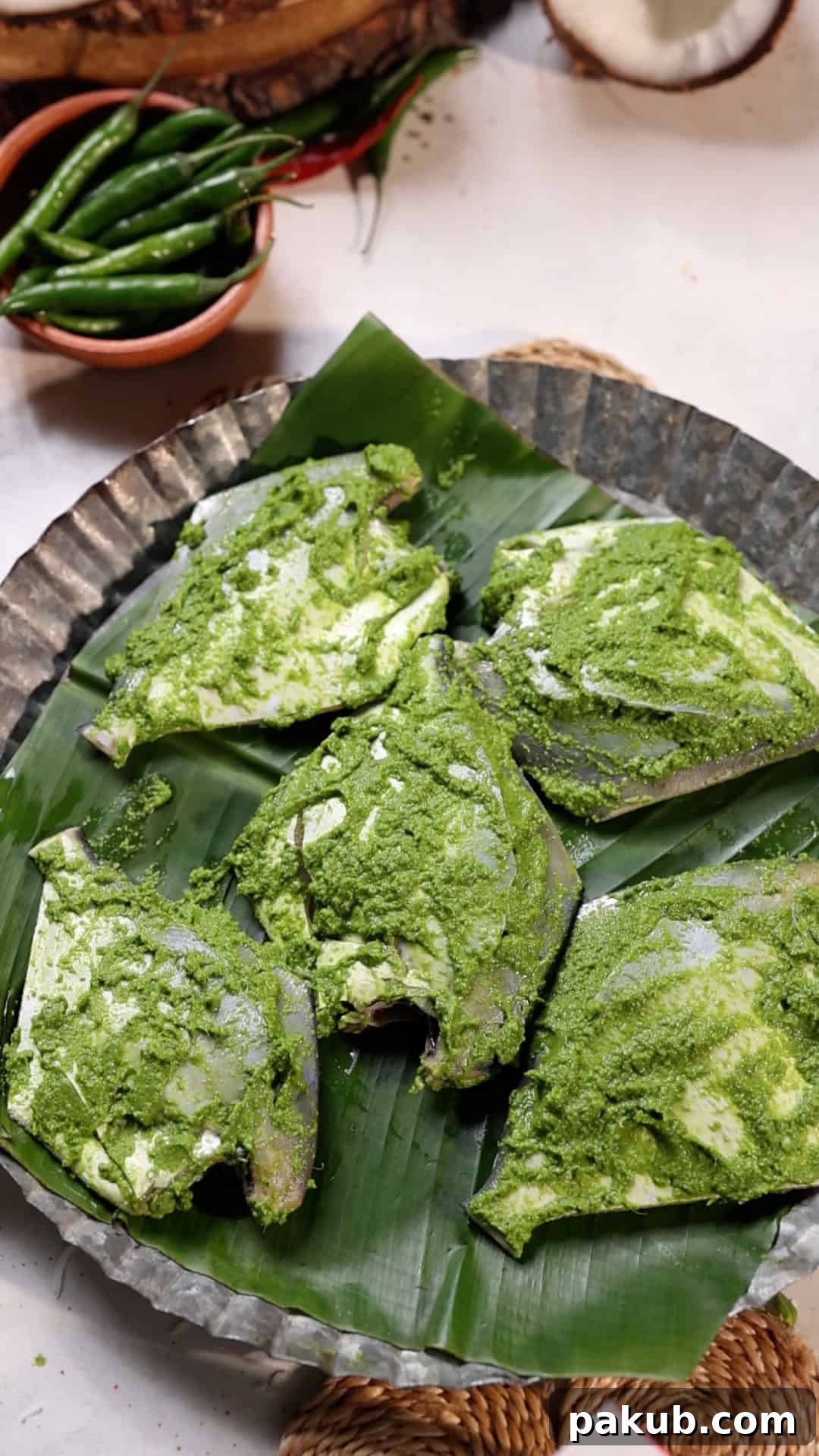 marinated pomfret fry in homemade green masala
