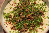 Silken Chinese Steamed Eggs with Savory Mushroom Topping