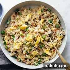 egg fried rice in bowl