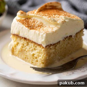 eggnog tres leches cake with strawberries