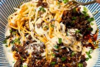 Creamy Chilli Tofu Noodles with Garlic & Sesame