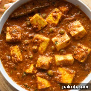 matar paneer made using our homemade bhuna masala