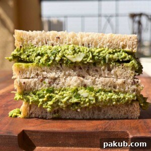 chutney cheese egg sandwich assembled and ready to be served