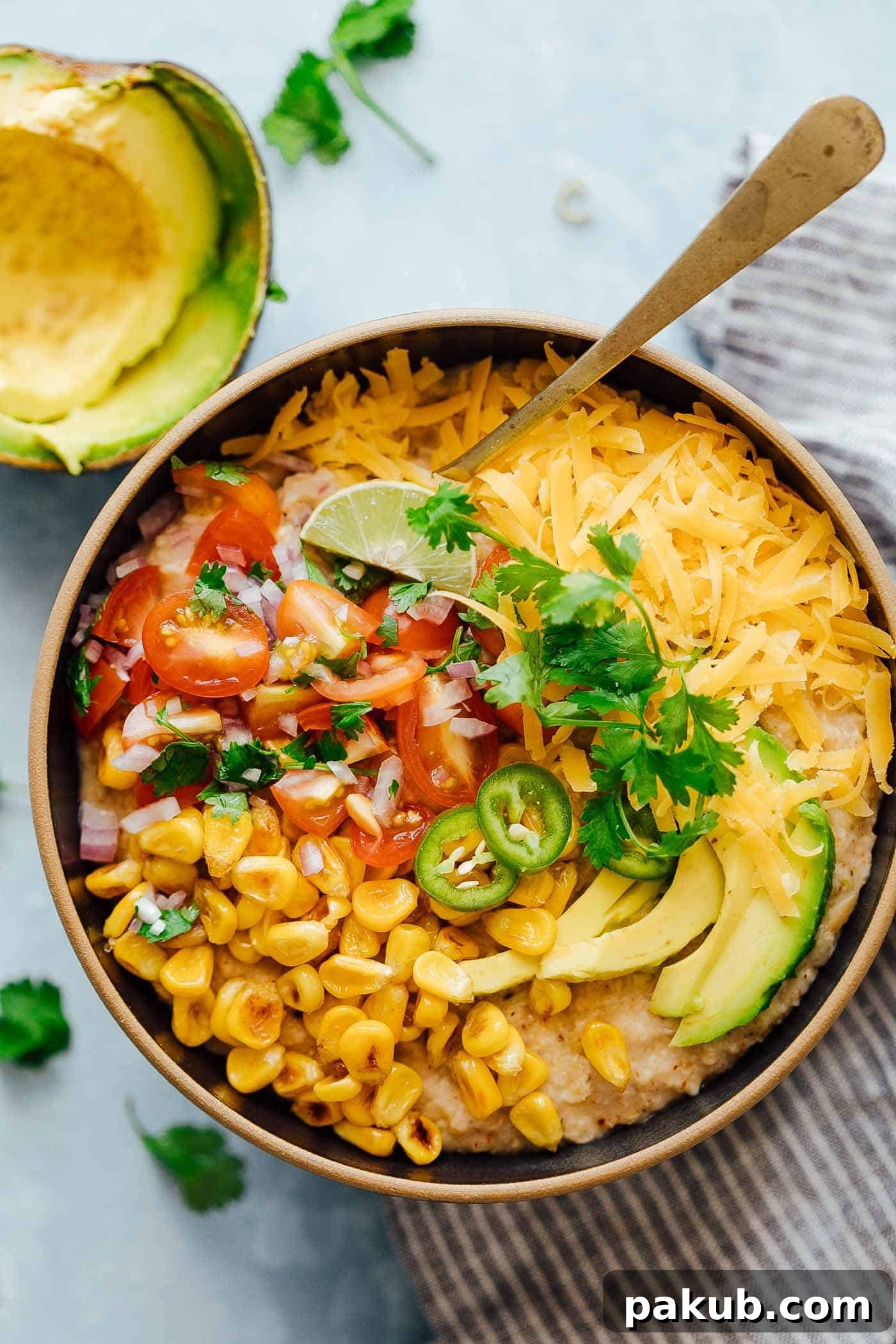 a bowl of mexican oats ready to be served